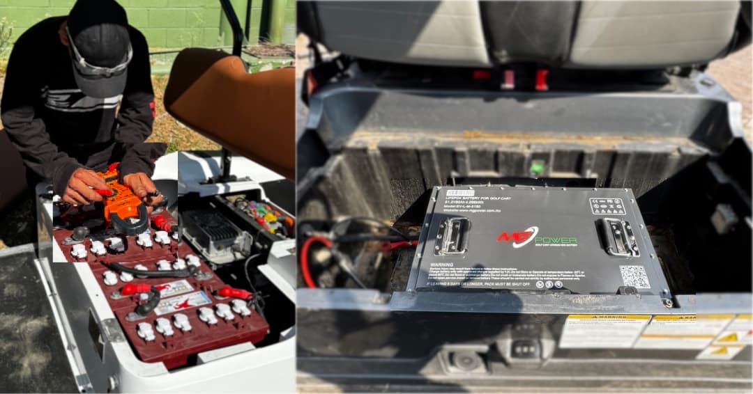 Lithium vs lead-acid batteries in golf carts